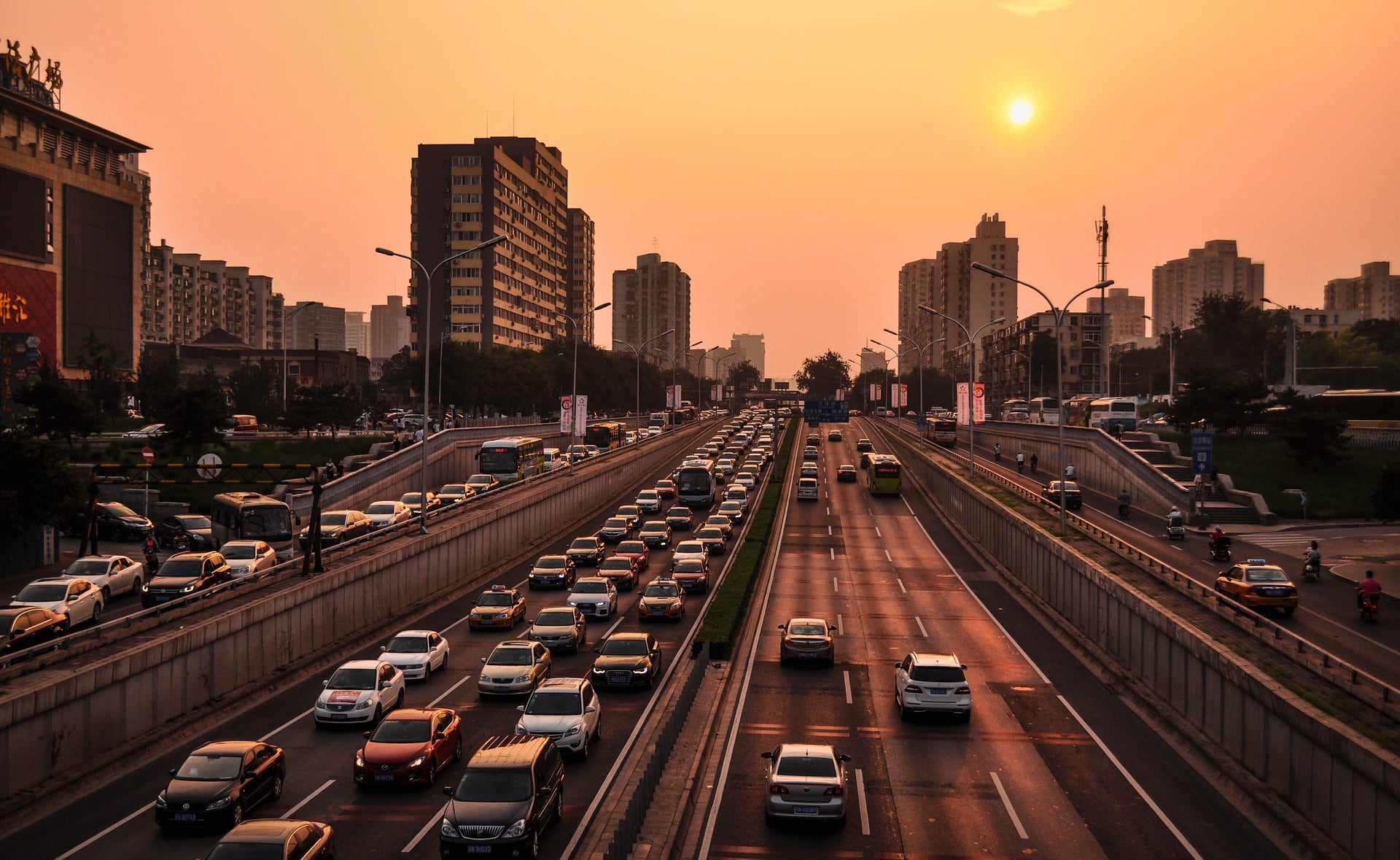 vehicles on highway