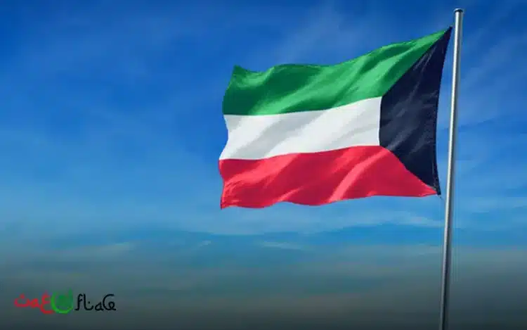 green white black red flag Kuwait